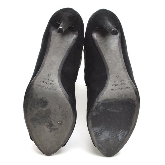 Nicholas Kirkwood Embroidered Mesh and Suede Peep-toe Ankle Boots size 41 - Picture 6 of 7